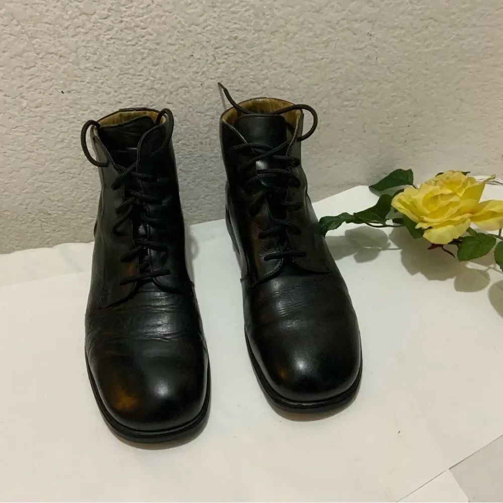 Think! Men's ankle Boot Black Leather lace upโComfort EUR 45 Italy